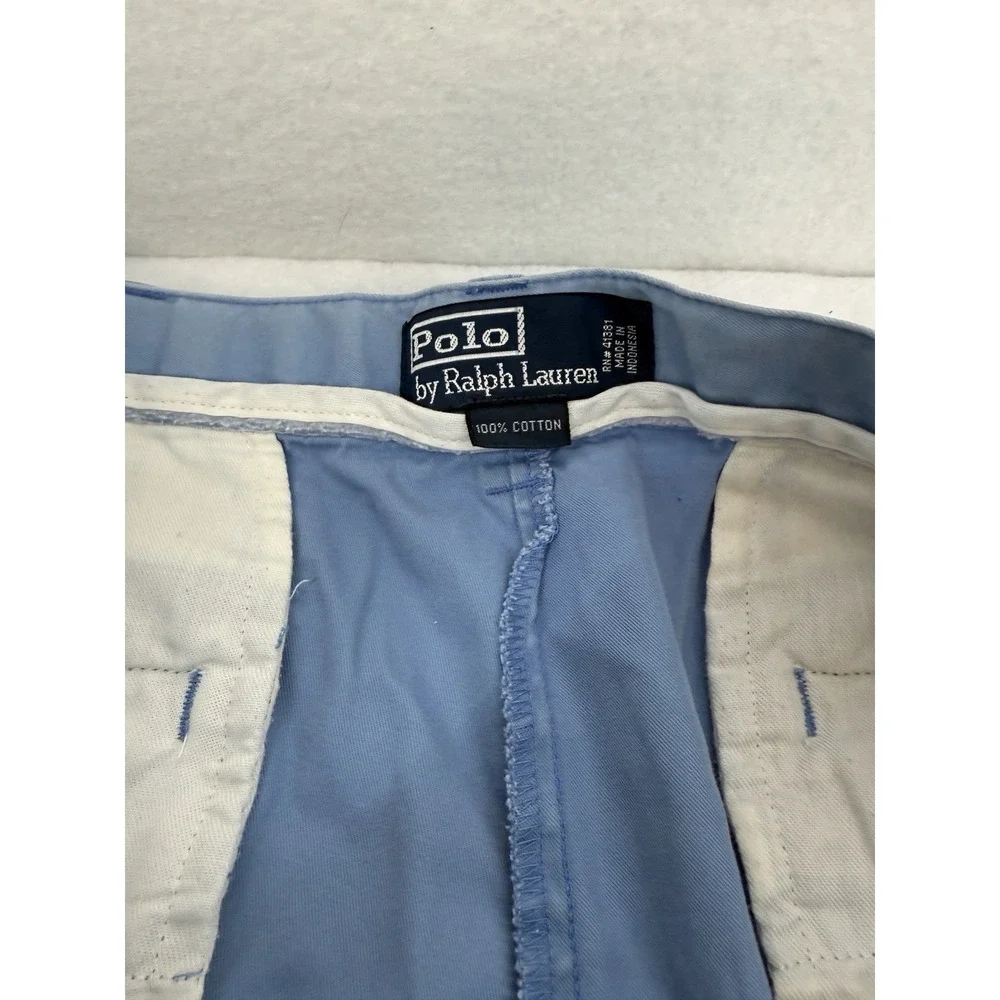 Vintage Polo‎ Ralph Lauren Men's Light Blue Chino Shorts Size 34
